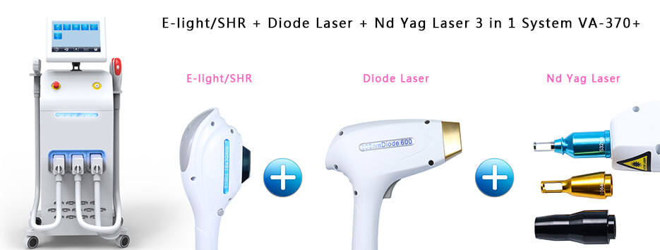 Elight machine VA-307+ plus diode laser and nd yag laser